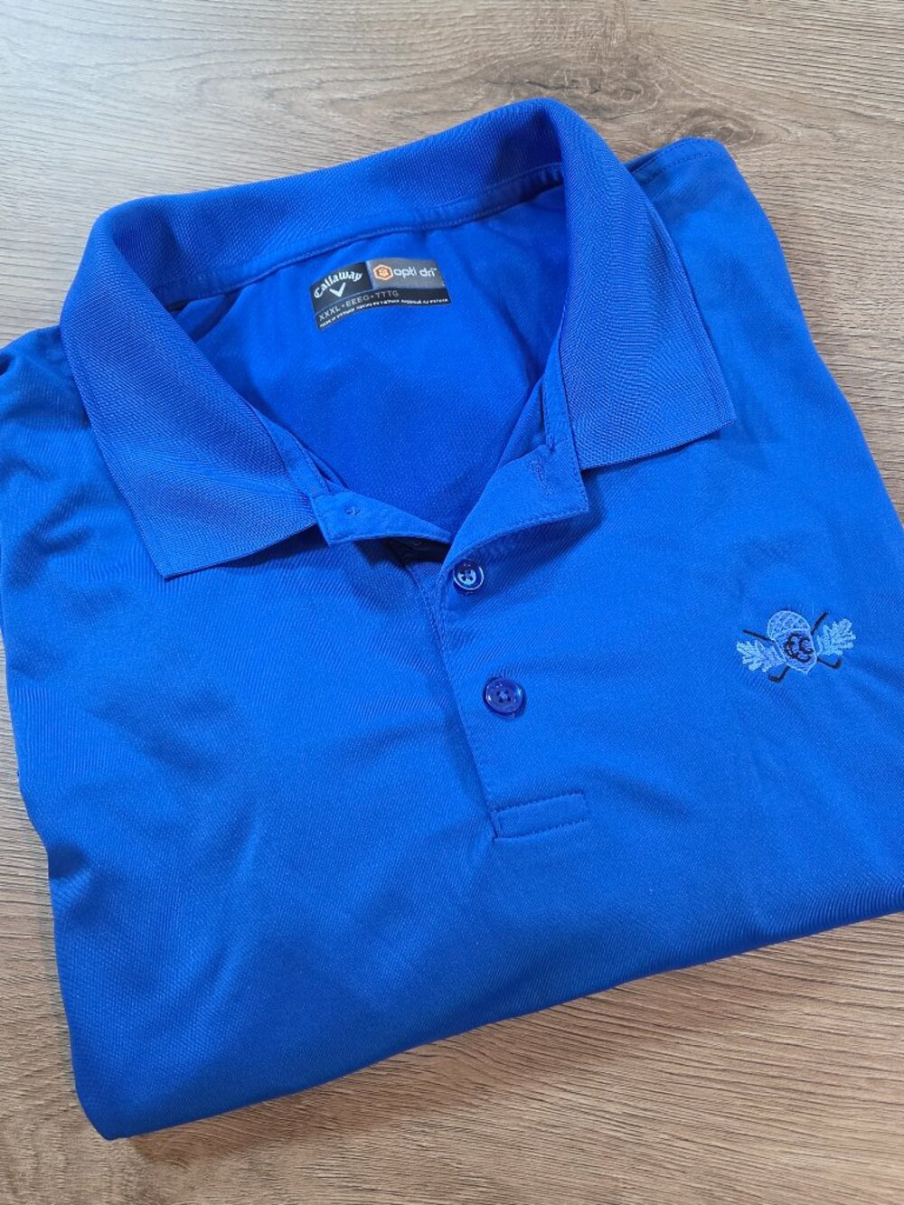 Callaway Golf Polo Shirt Mens XXXL Blue Opti-Dri Short Sleeve CCC Country Club